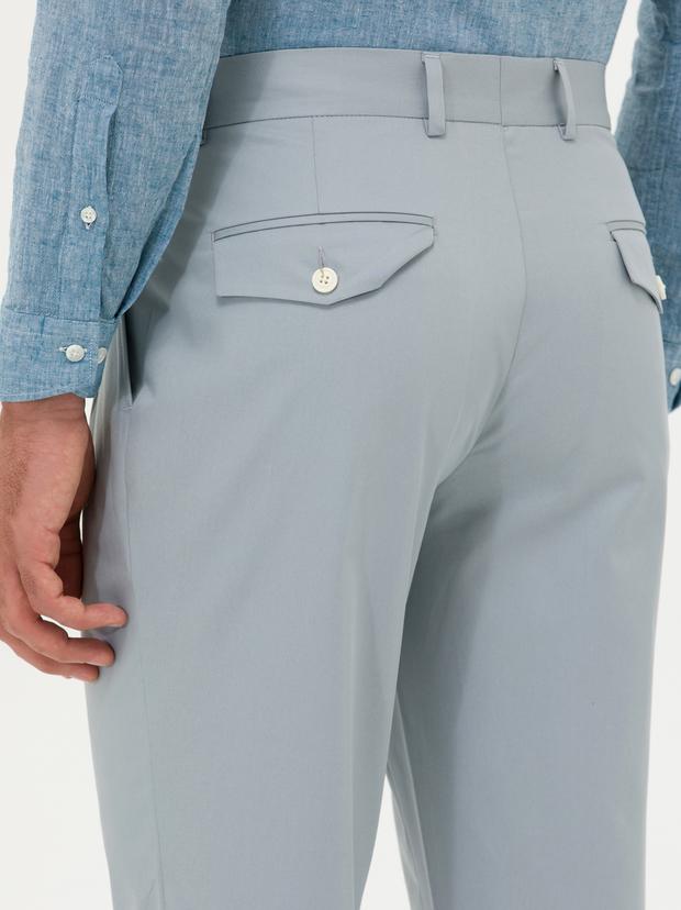 Mavi Dad Fit %100 Pamuk Pileli Kumaş Pantolon