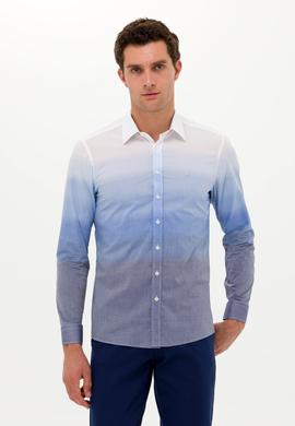 Mavi Slim Fit Uzun Kollu Gömlek