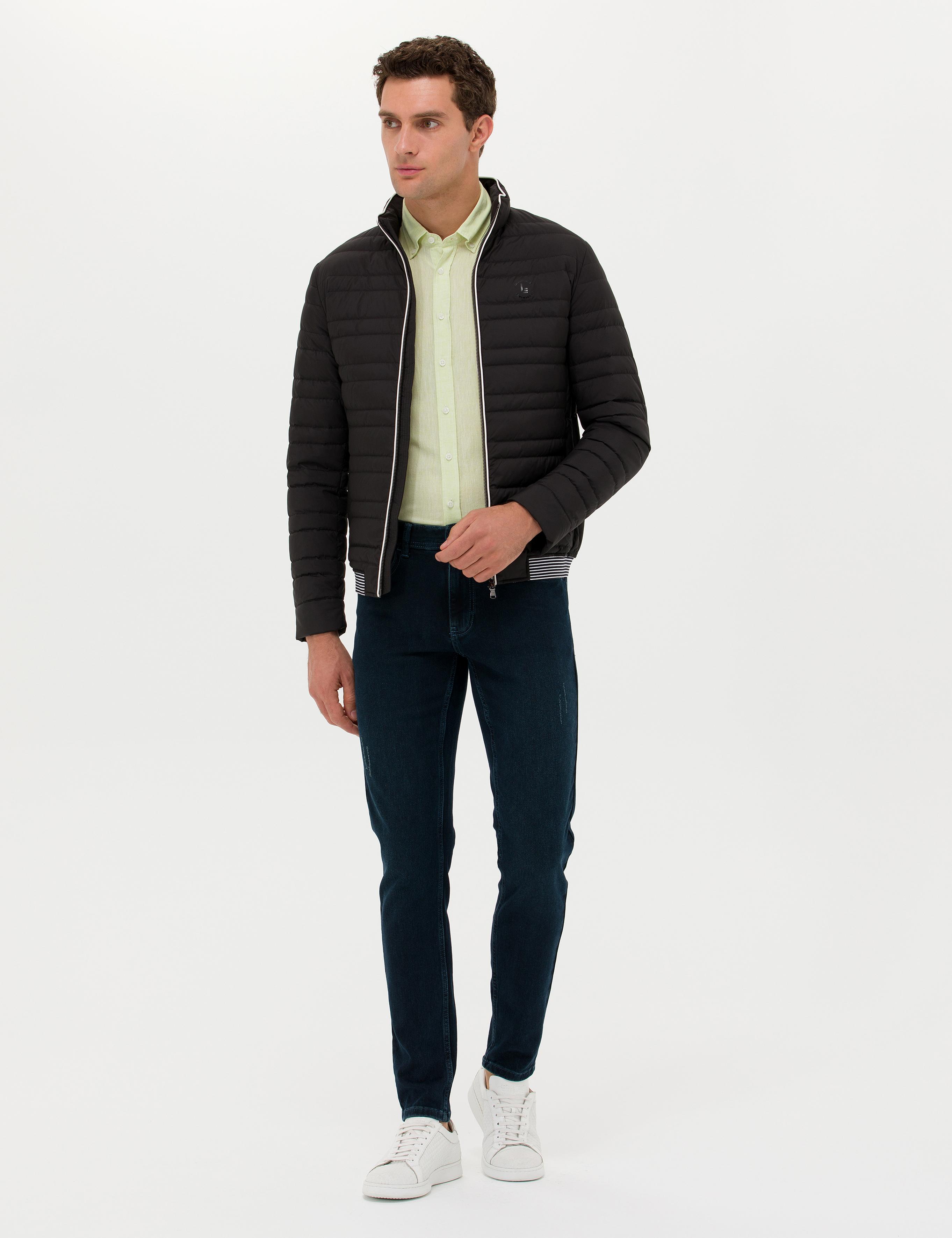 Siyah Slim Fit Mont - 50266367016