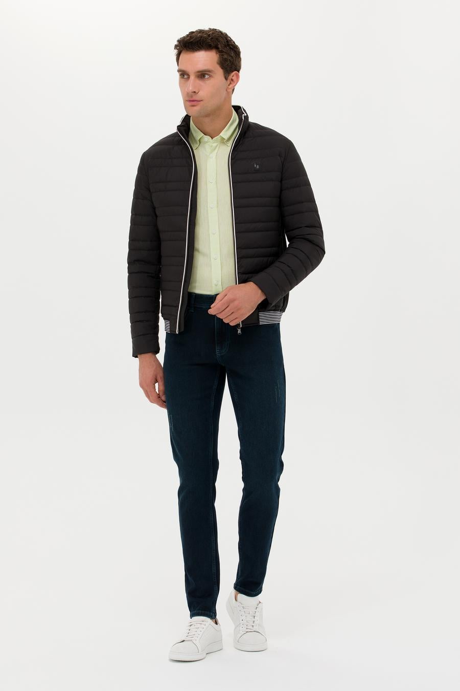Siyah Slim Fit Mont - 50266367016