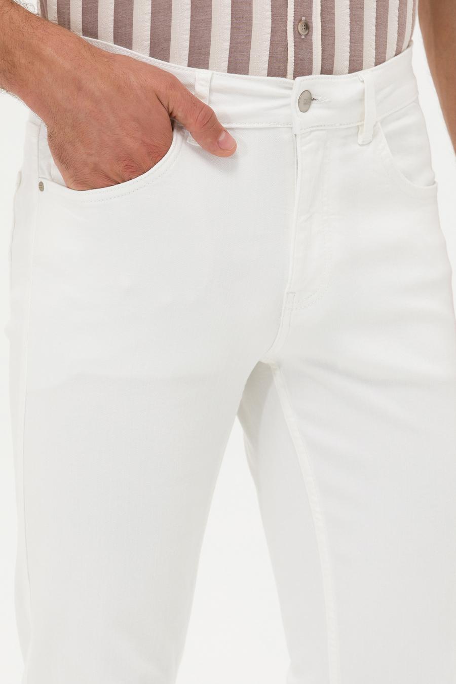 Beyaz Slim Fit Jean Pantolon - 50266671037