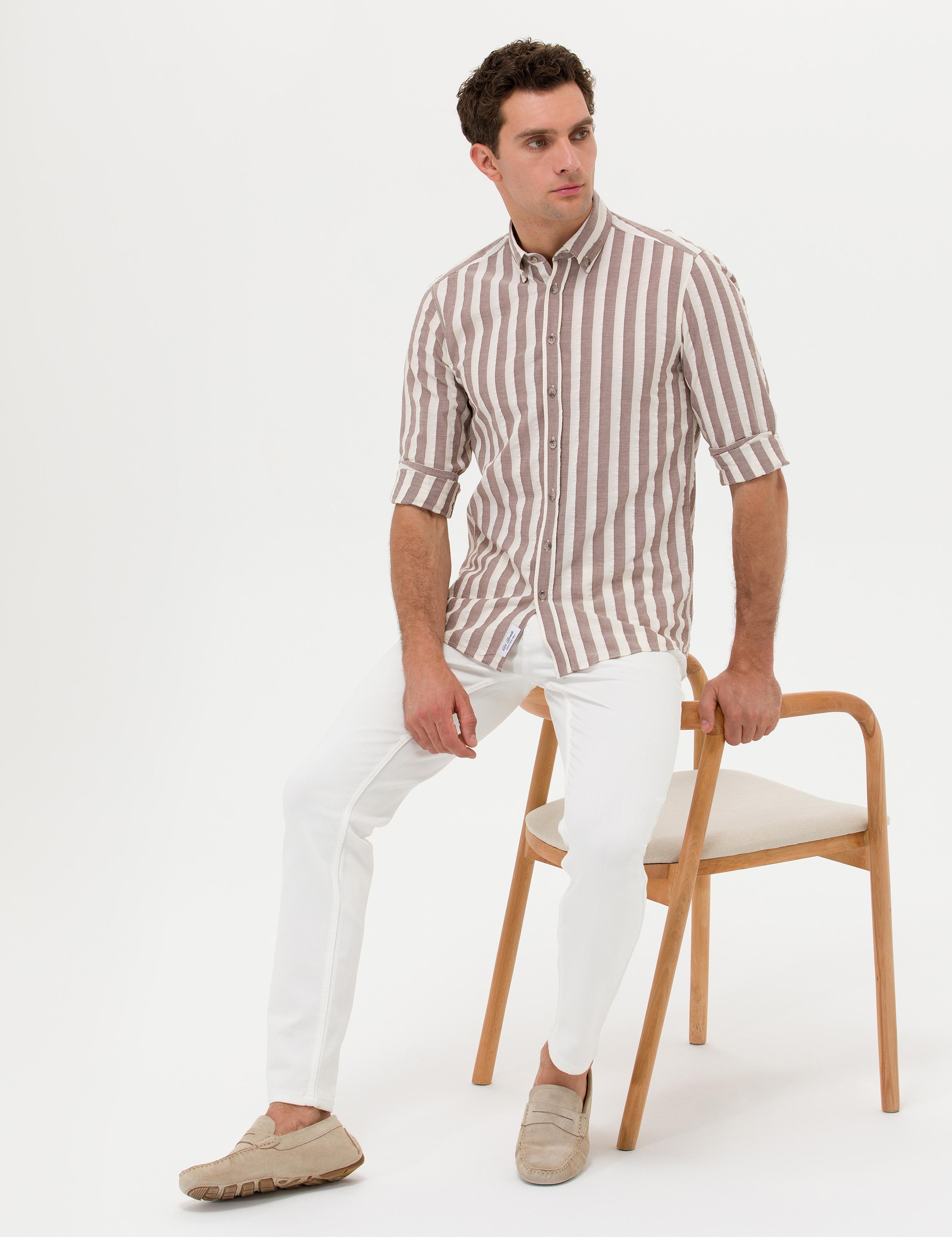 Beyaz Slim Fit Jean Pantolon - 50266671037