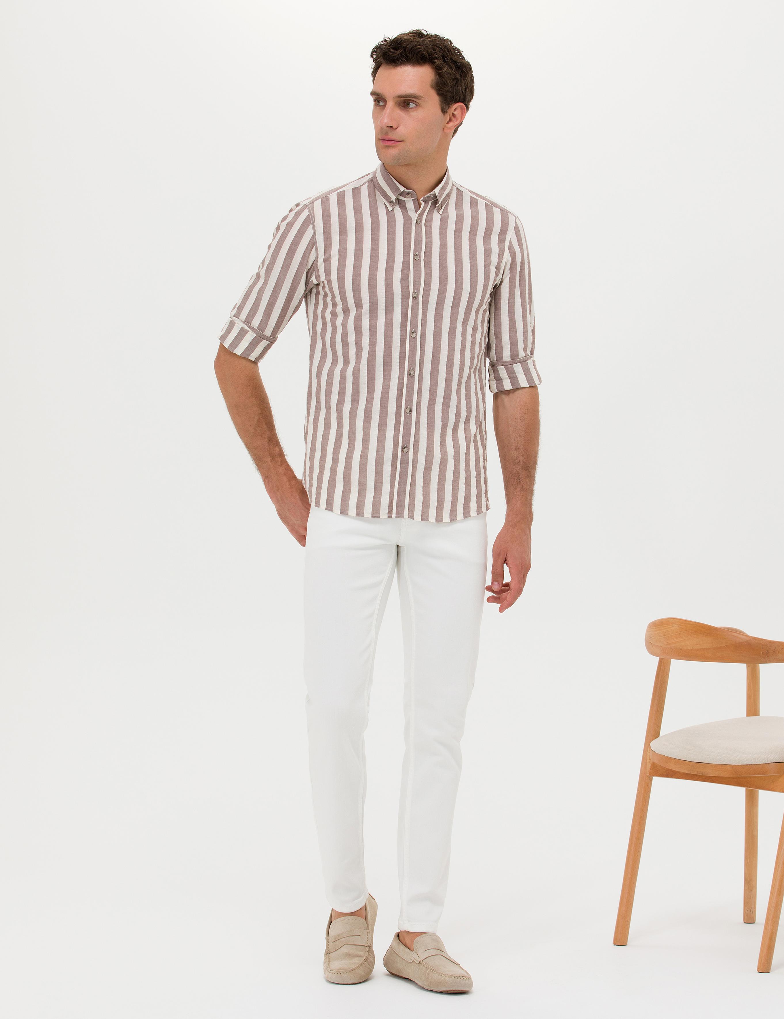 Beyaz Slim Fit Jean Pantolon - 50266671037