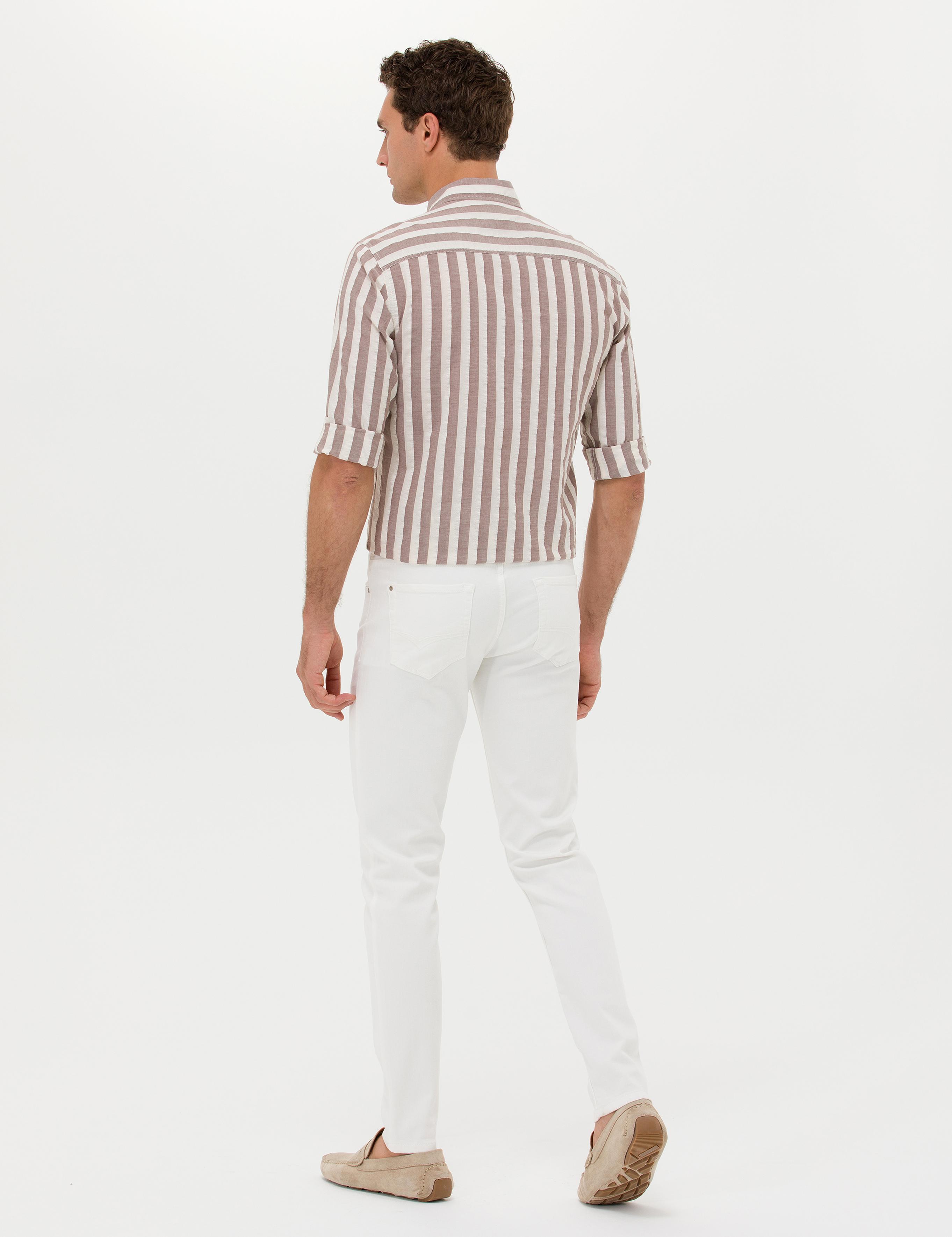 Beyaz Slim Fit Jean Pantolon - 50266671037