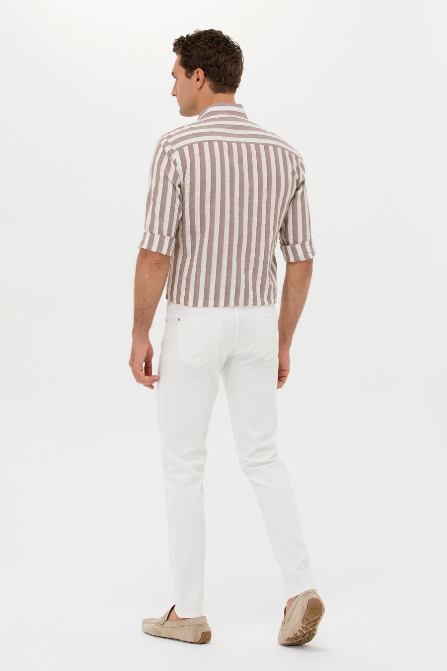 Beyaz Slim Fit Jean Pantolon - 50266671037