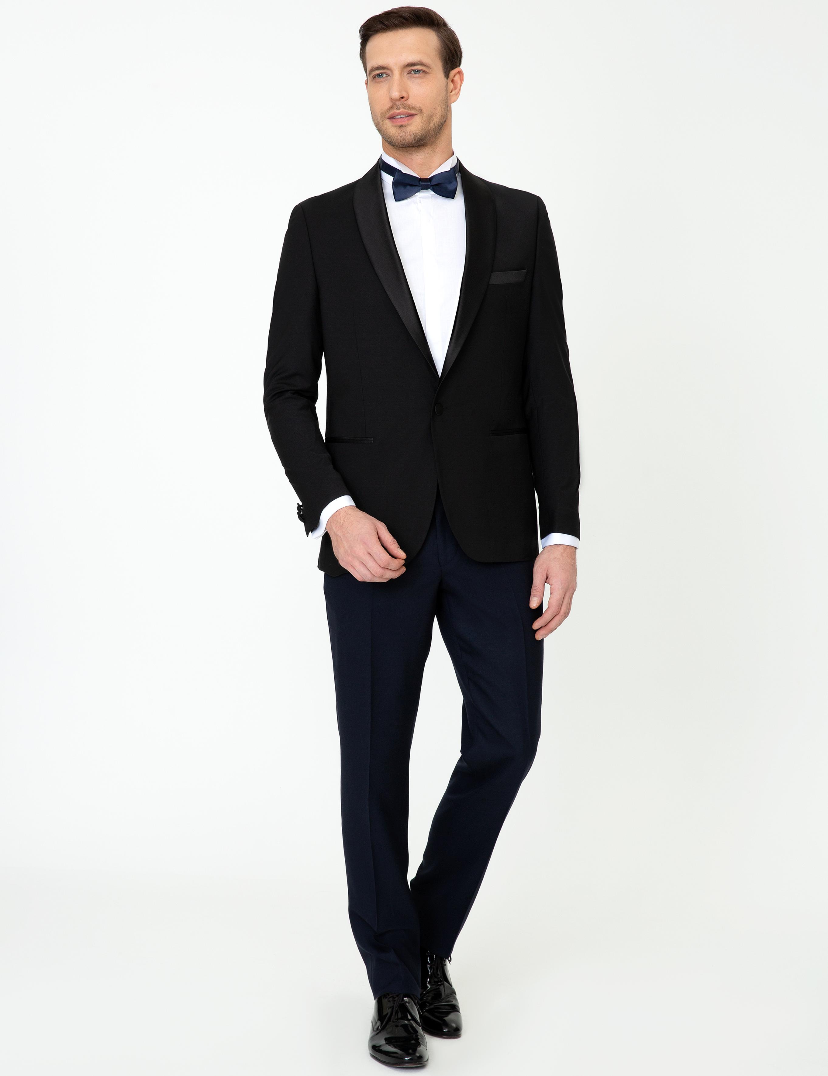 Siyah Slim Fit Smokin Ceket - 50223961053
