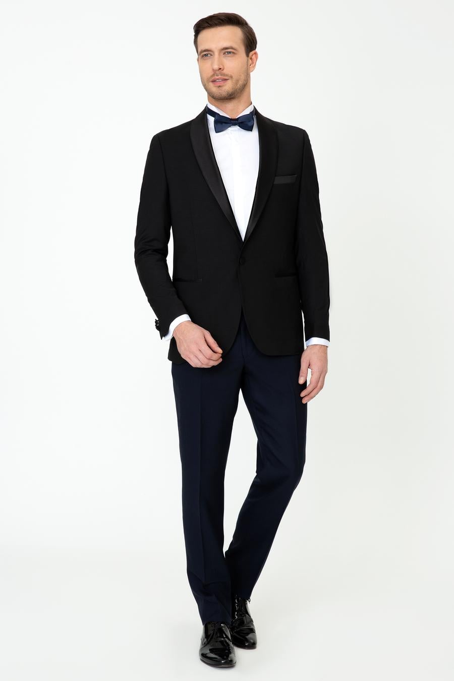 Siyah Slim Fit Smokin Ceket - 50223961053