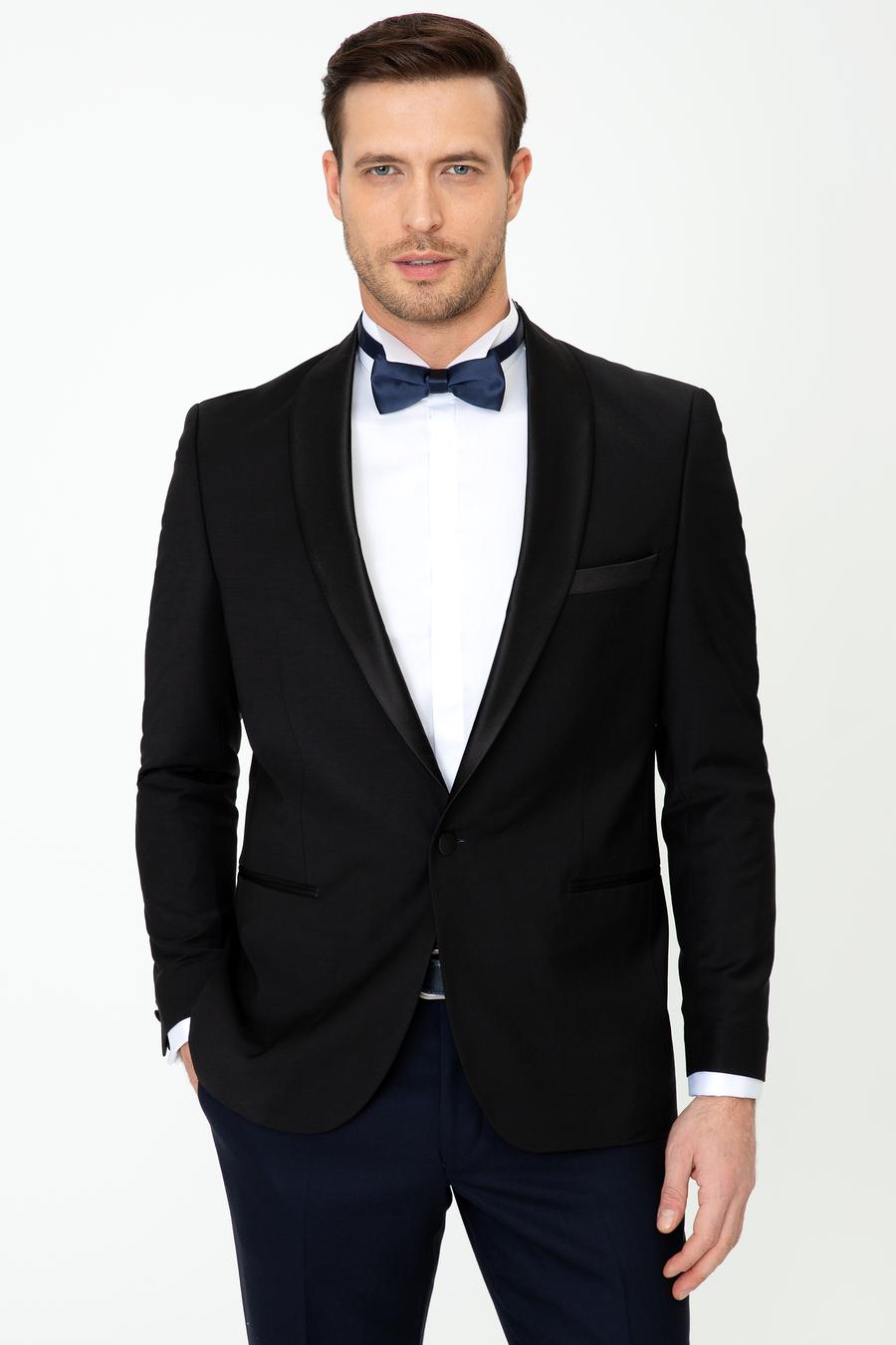 Siyah Slim Fit Smokin Ceket - 50223961053