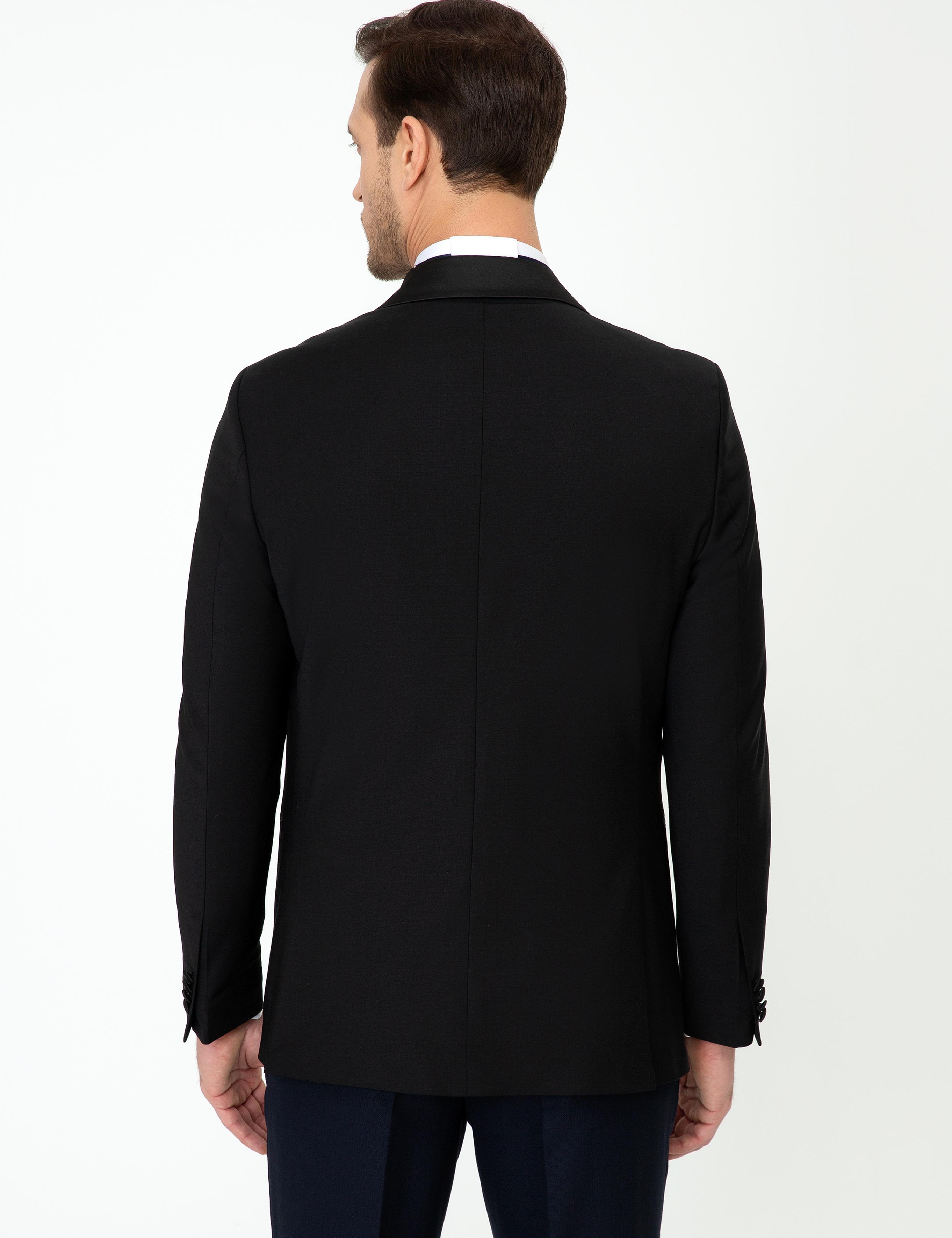 Siyah Slim Fit Smokin Ceket - 50223961053