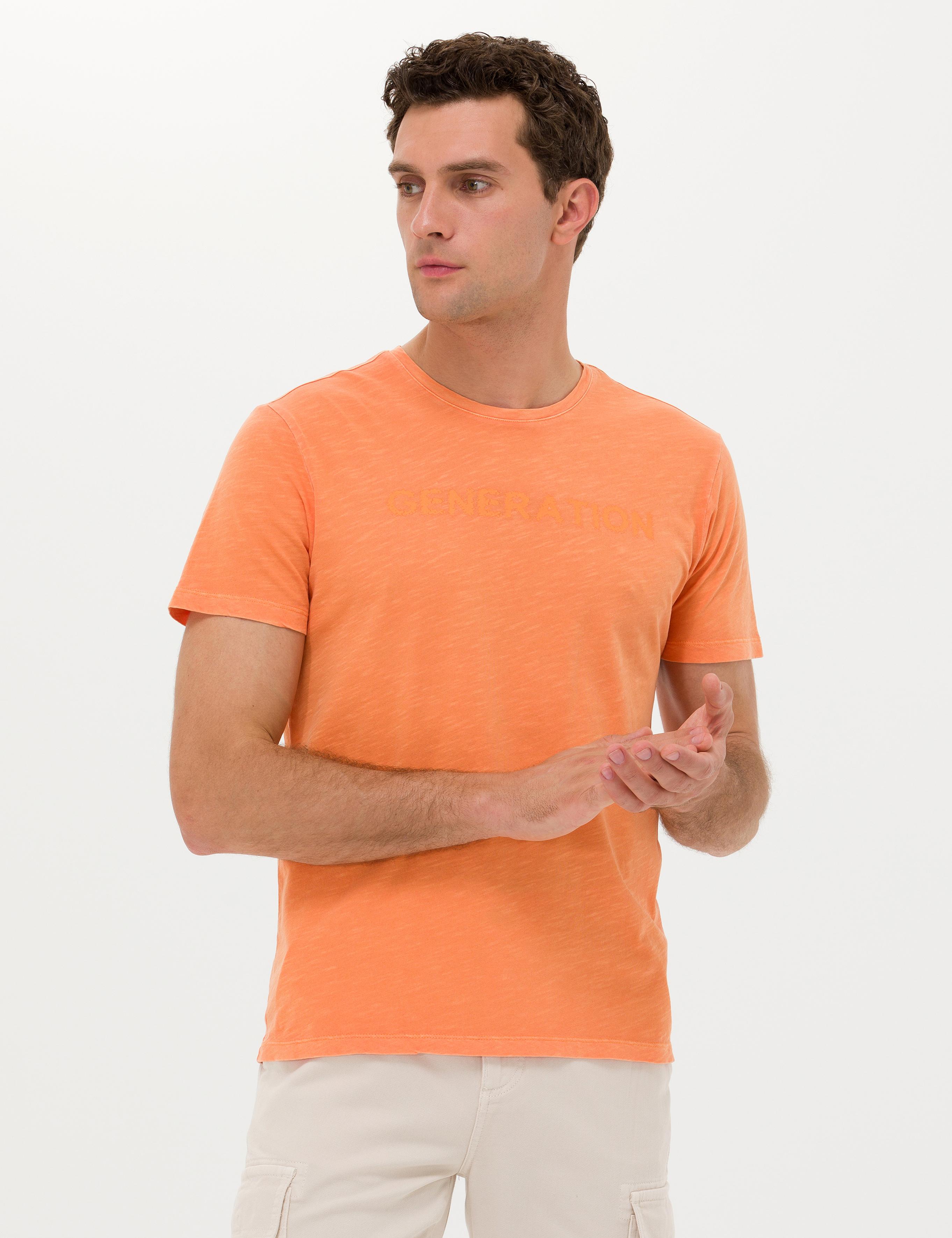 Turuncu Slim Fit T-Shirt - 50266613056