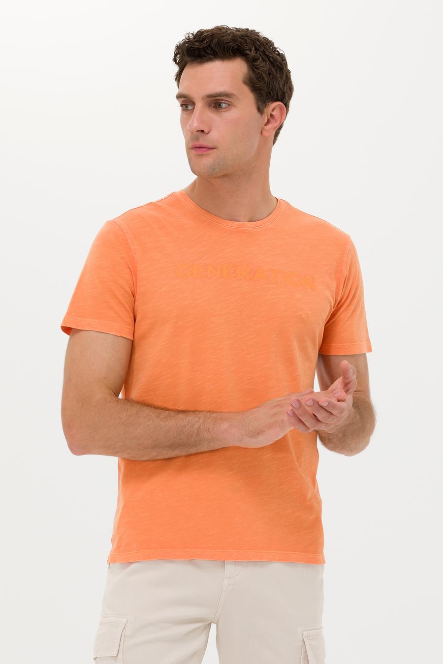 Turuncu Slim Fit T-Shirt - 50266613056