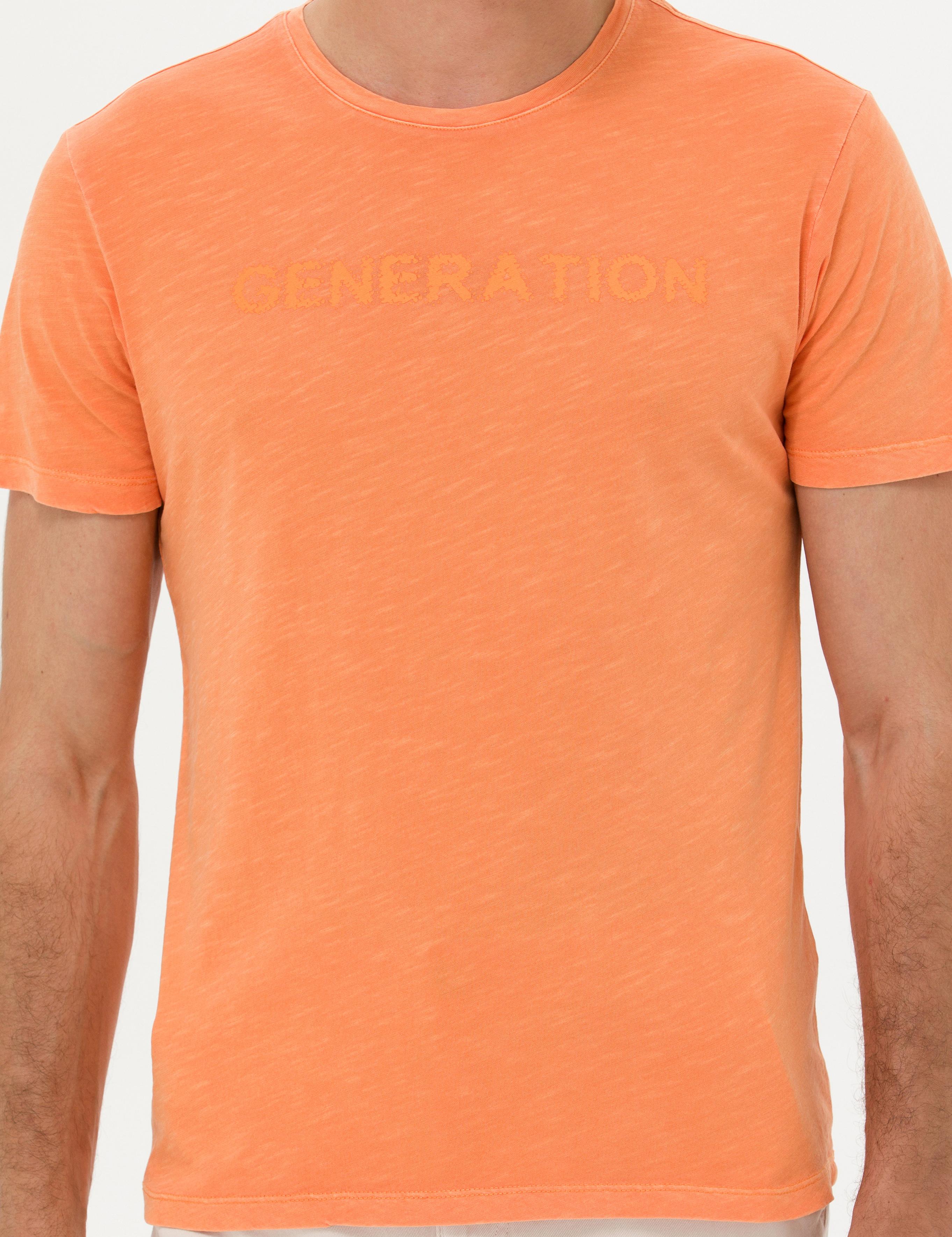 Turuncu Slim Fit T-Shirt - 50266613056