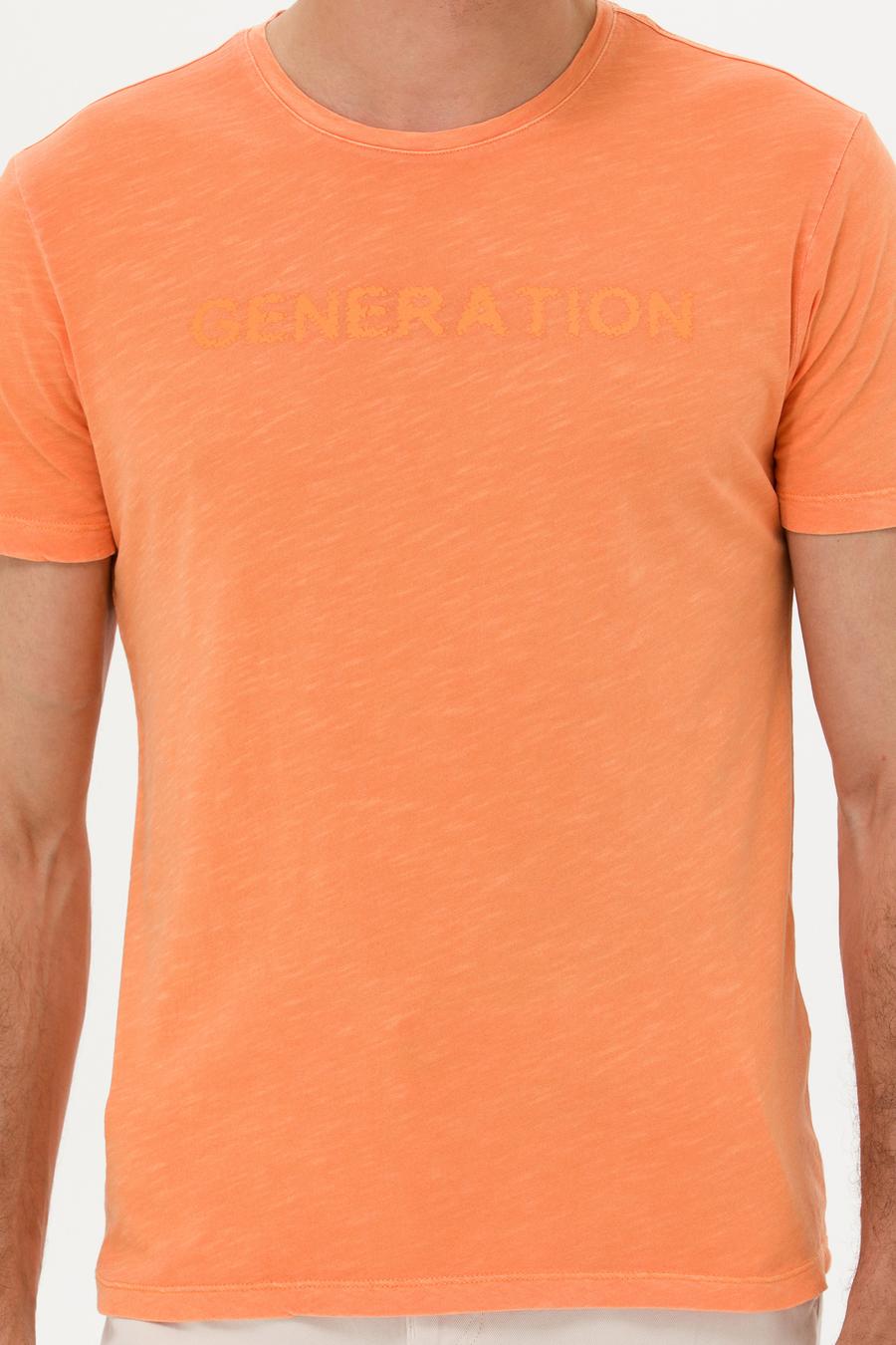 Turuncu Slim Fit T-Shirt - 50266613056