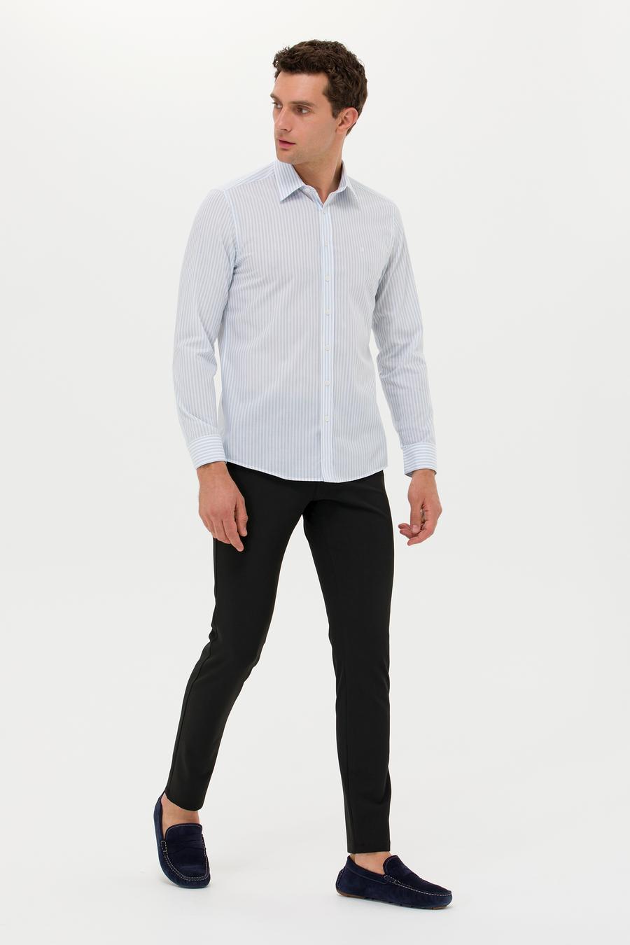 Siyah Slim Fit Kanvas Pantolon - 50266705148