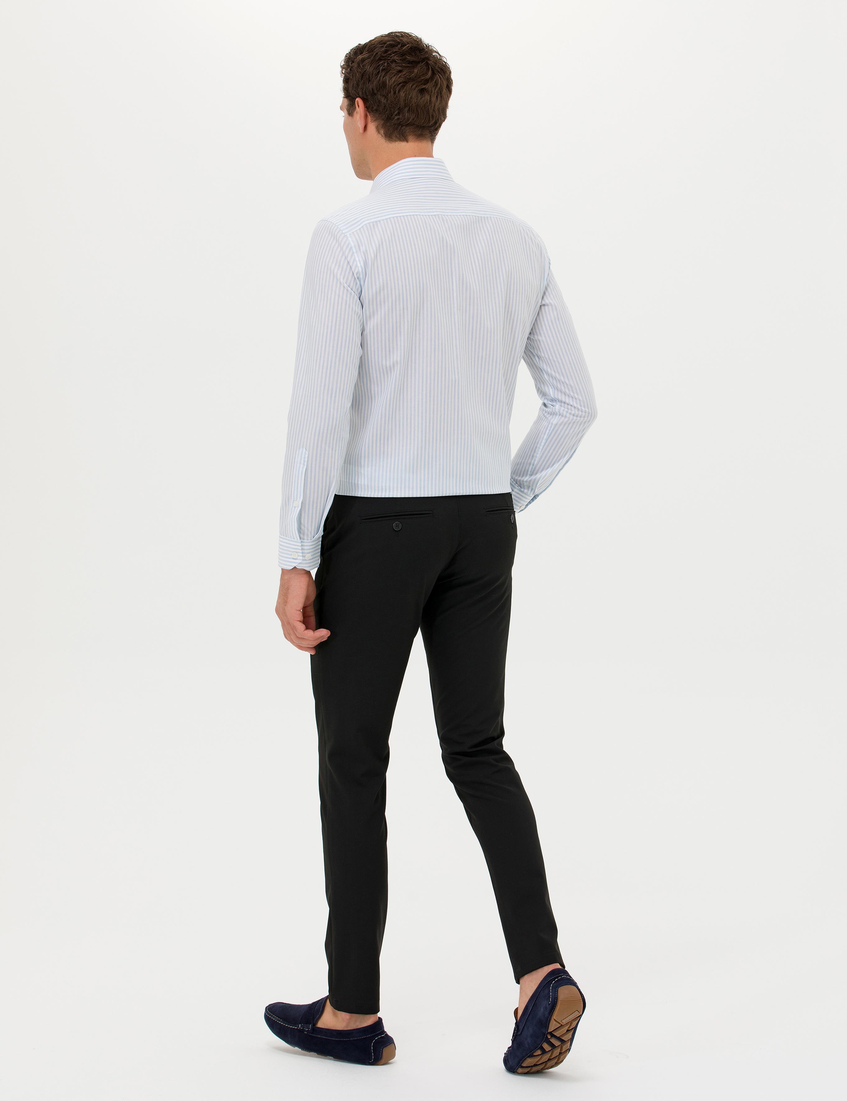 Siyah Slim Fit Kanvas Pantolon - 50266705148