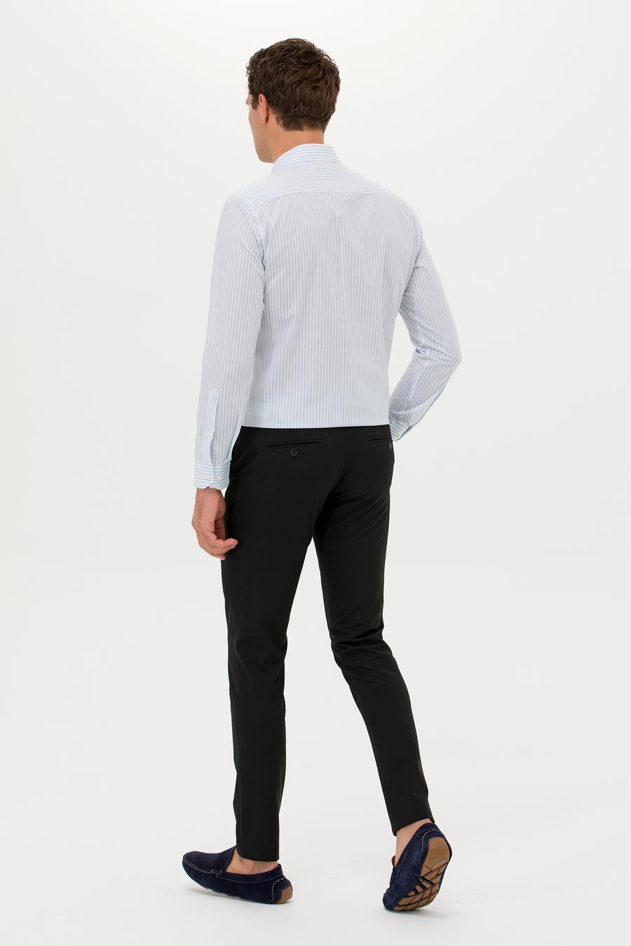 Siyah Slim Fit Kanvas Pantolon - 50266705148