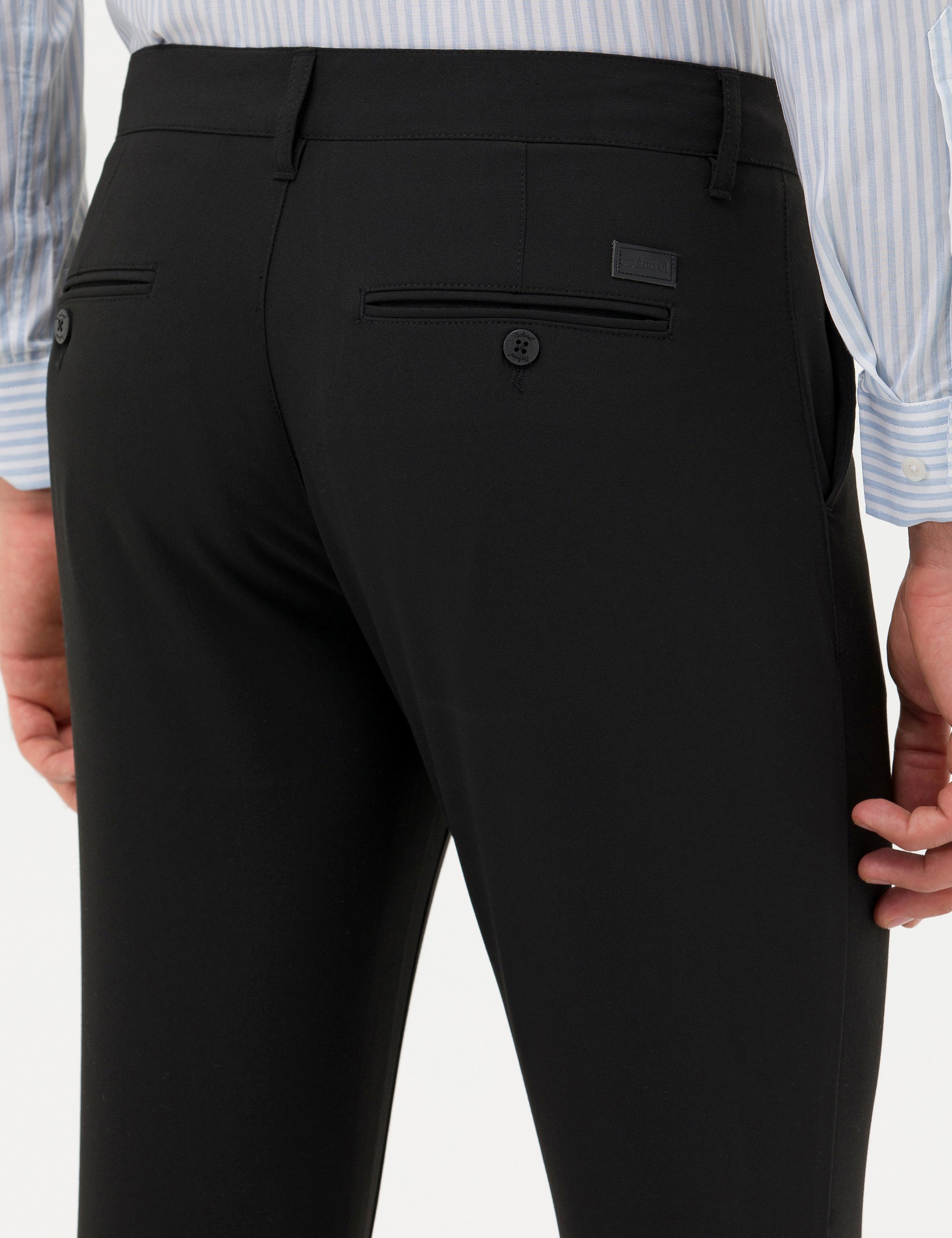 Siyah Slim Fit Kanvas Pantolon - 50266705148
