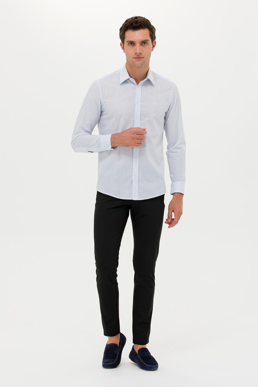 Siyah Slim Fit Kanvas Pantolon - 50266705148