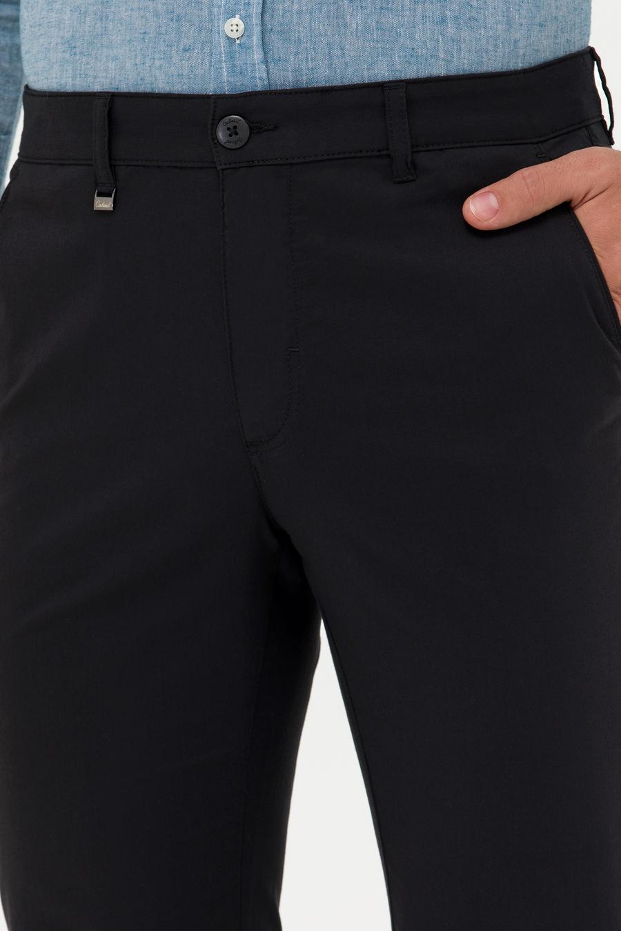 Siyah Carrot Fit Kanvas Pantolon - 50266747343