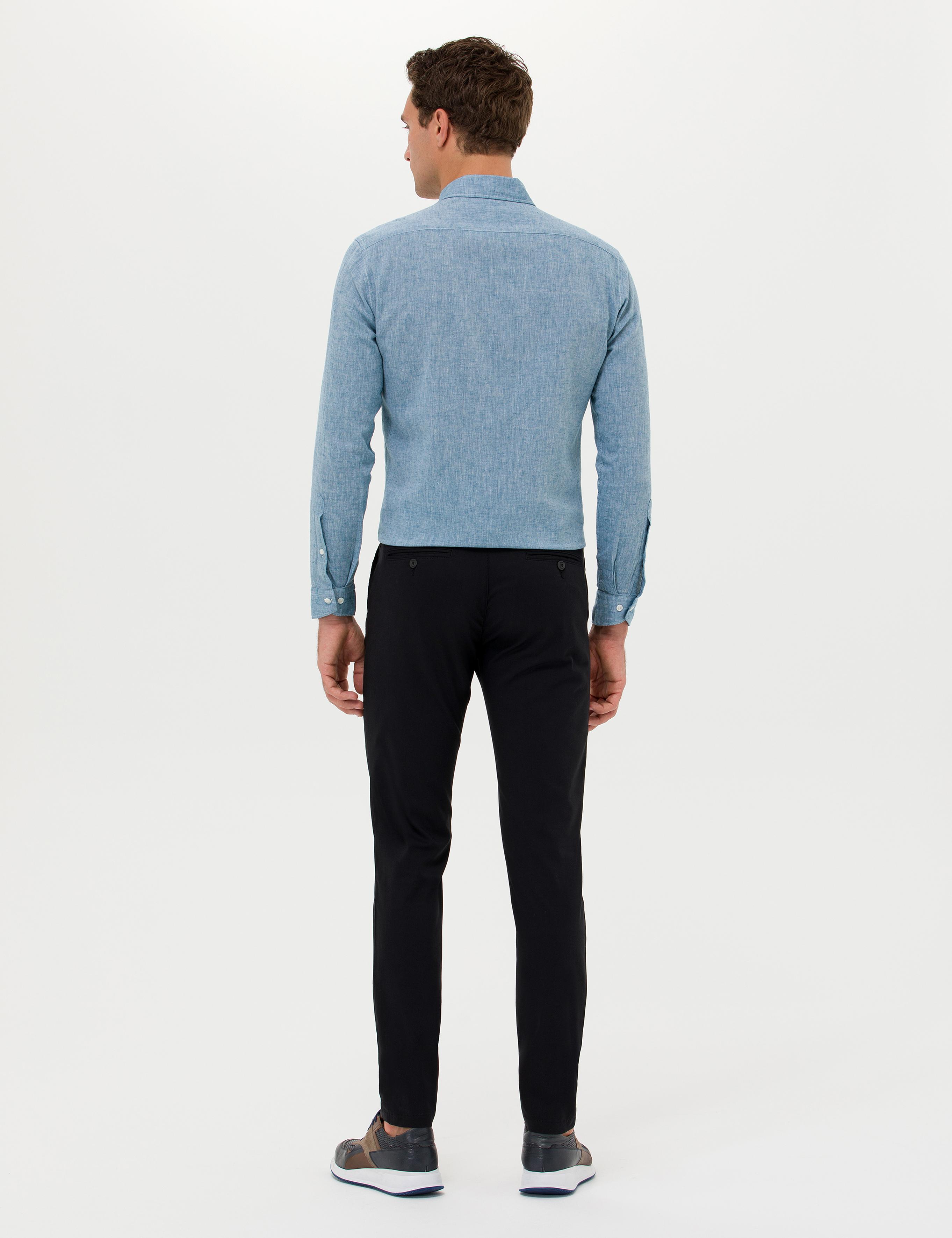 Siyah Carrot Fit Kanvas Pantolon - 50266747343