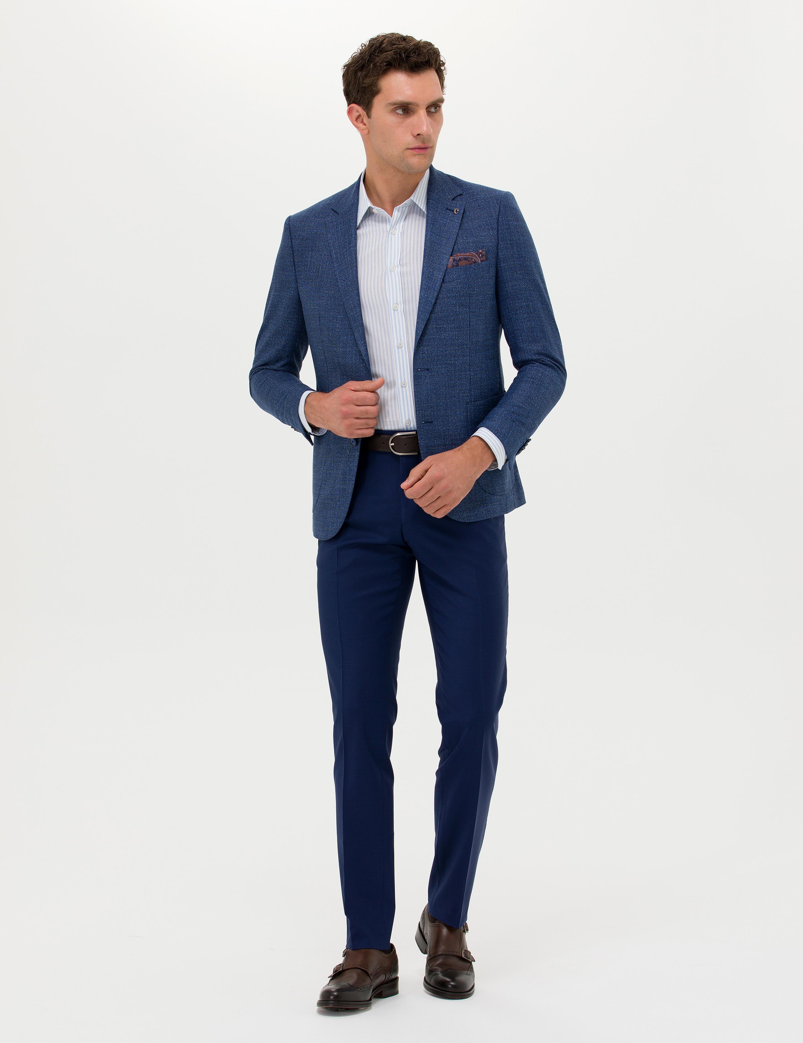 Açık Lacivert Slim Fit Kumaş Pantolon - 50259101089