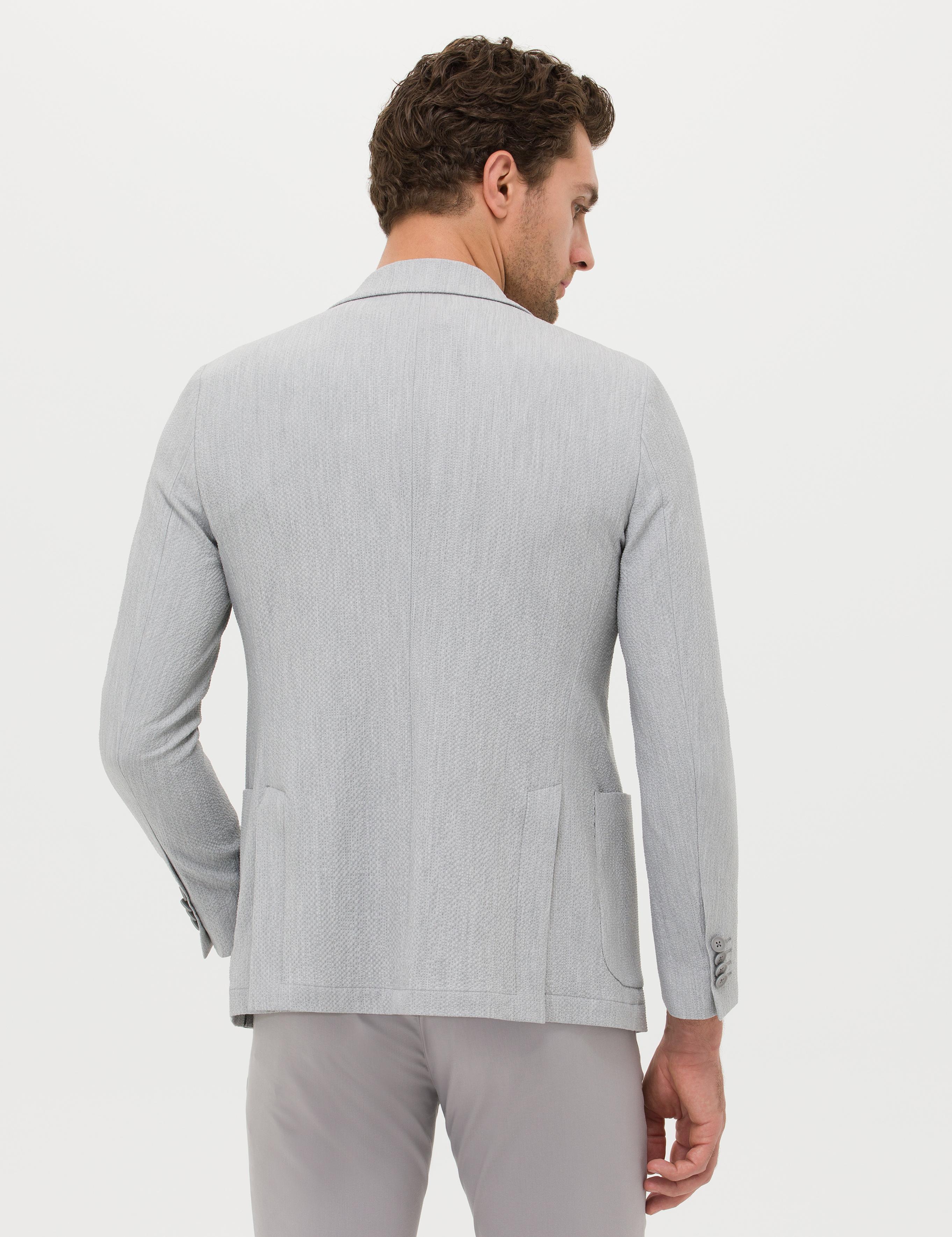 Açık Gri Ekstra Slim Fit Ceket - 50269215080