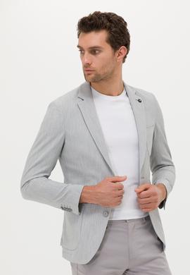 Açık Gri Ekstra Slim Fit Ceket