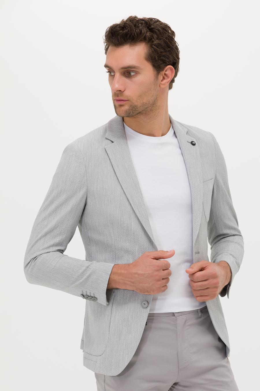 Açık Gri Ekstra Slim Fit Ceket - 50269215080
