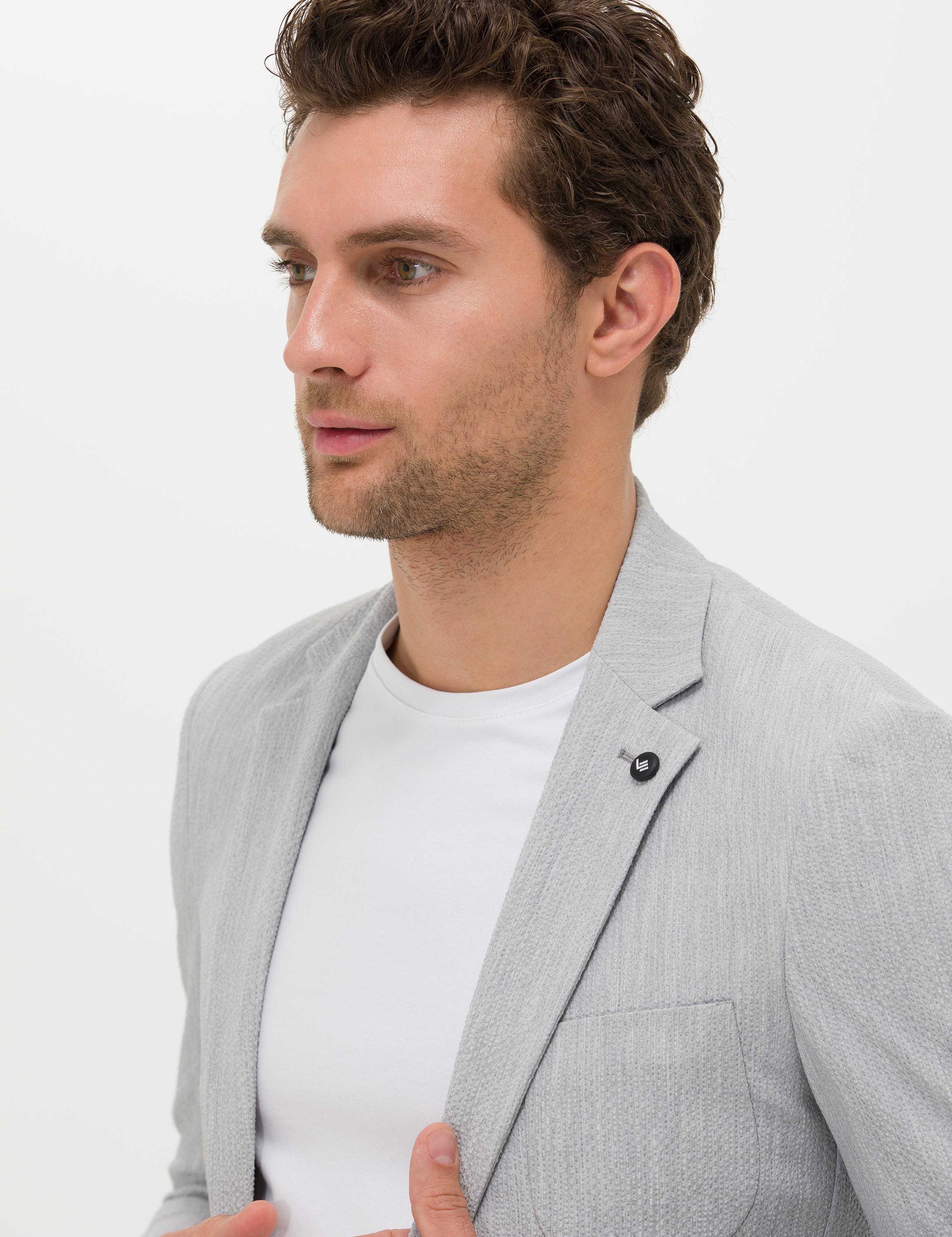 Açık Gri Ekstra Slim Fit Ceket - 50269215080