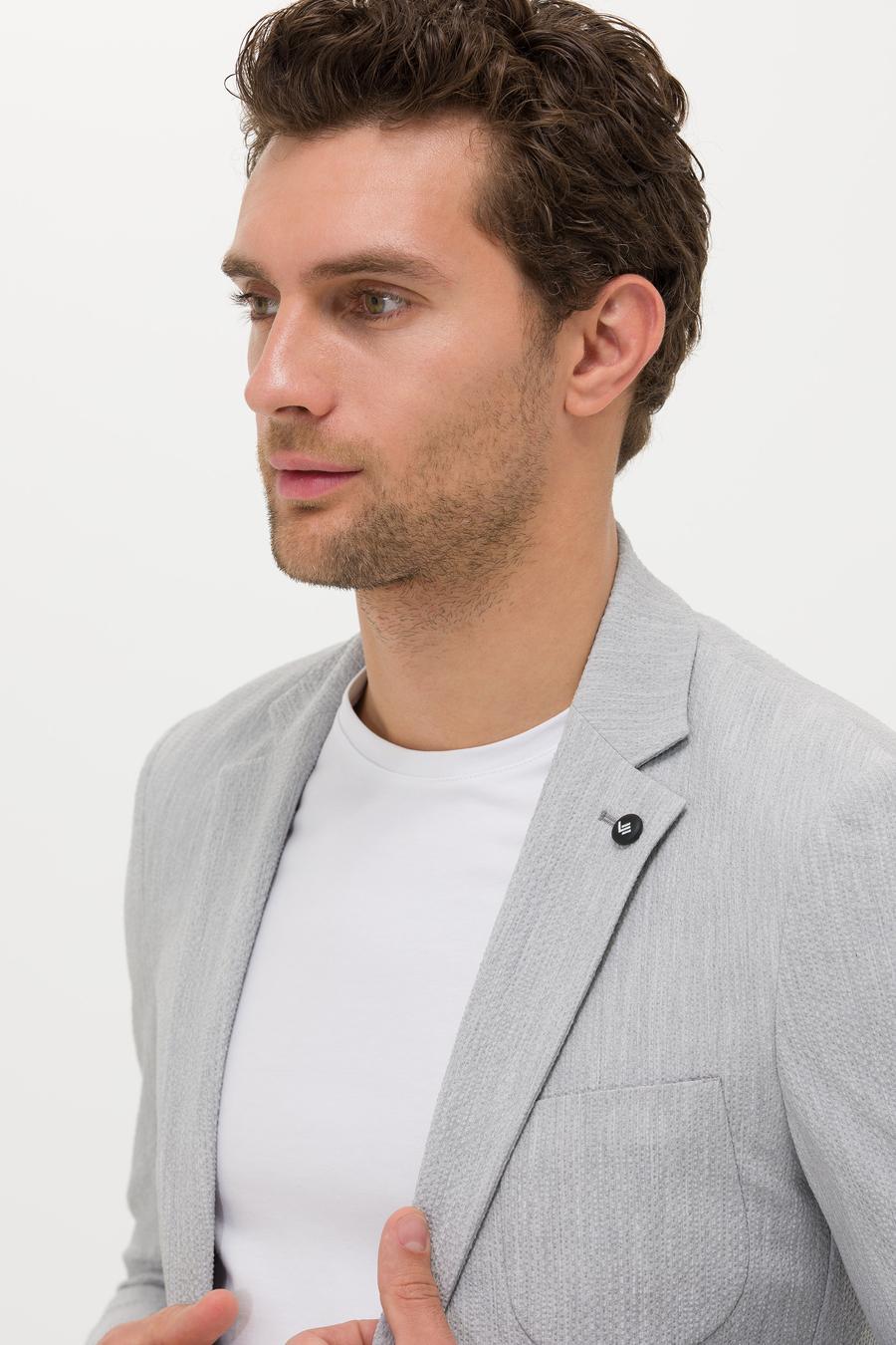 Açık Gri Ekstra Slim Fit Ceket - 50269215080