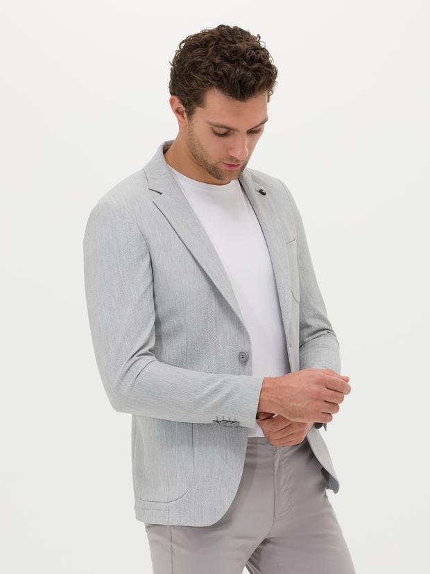 Açık Gri Ekstra Slim Fit Ceket