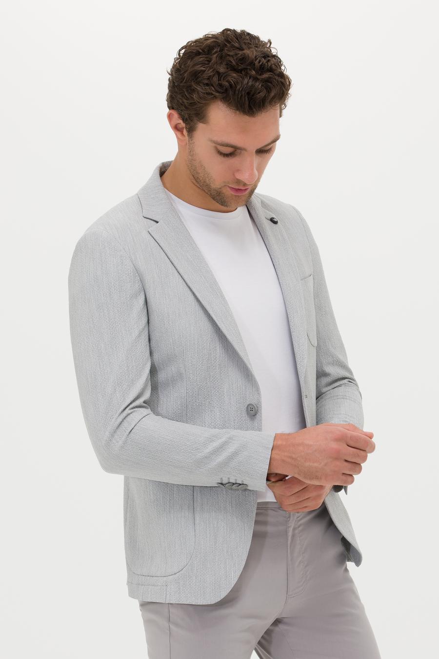 Açık Gri Ekstra Slim Fit Ceket - 50269215080