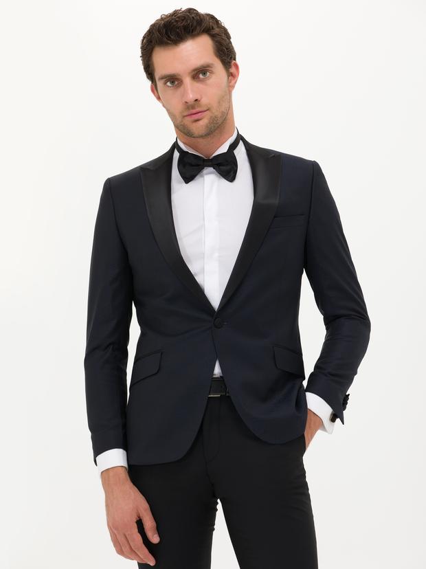 Lacivert Ekstra Slim Fit Ceket
