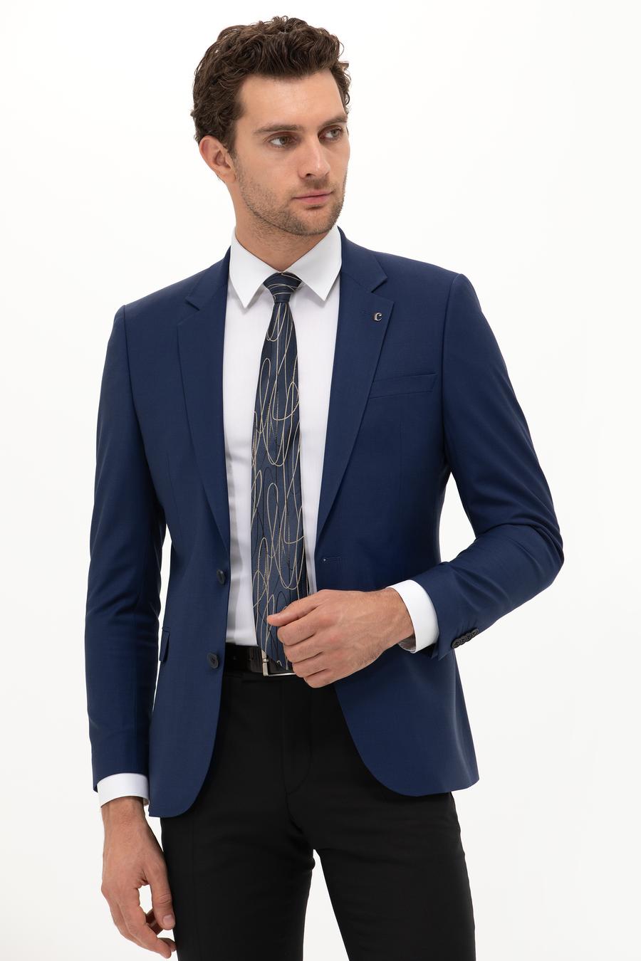 Açık Lacivert Slim Fit Ceket - 50258857083