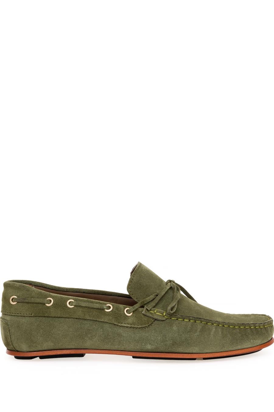 Haki Kösele Taban %100 Deri Loafer Ayakkabı - 50268410004