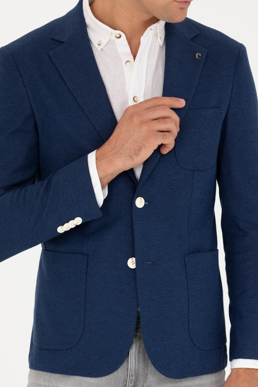 Lacivert Slim Fit Spor Ceket - 50264778047