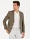 Haki Slim Fit %100 Keten Ceket