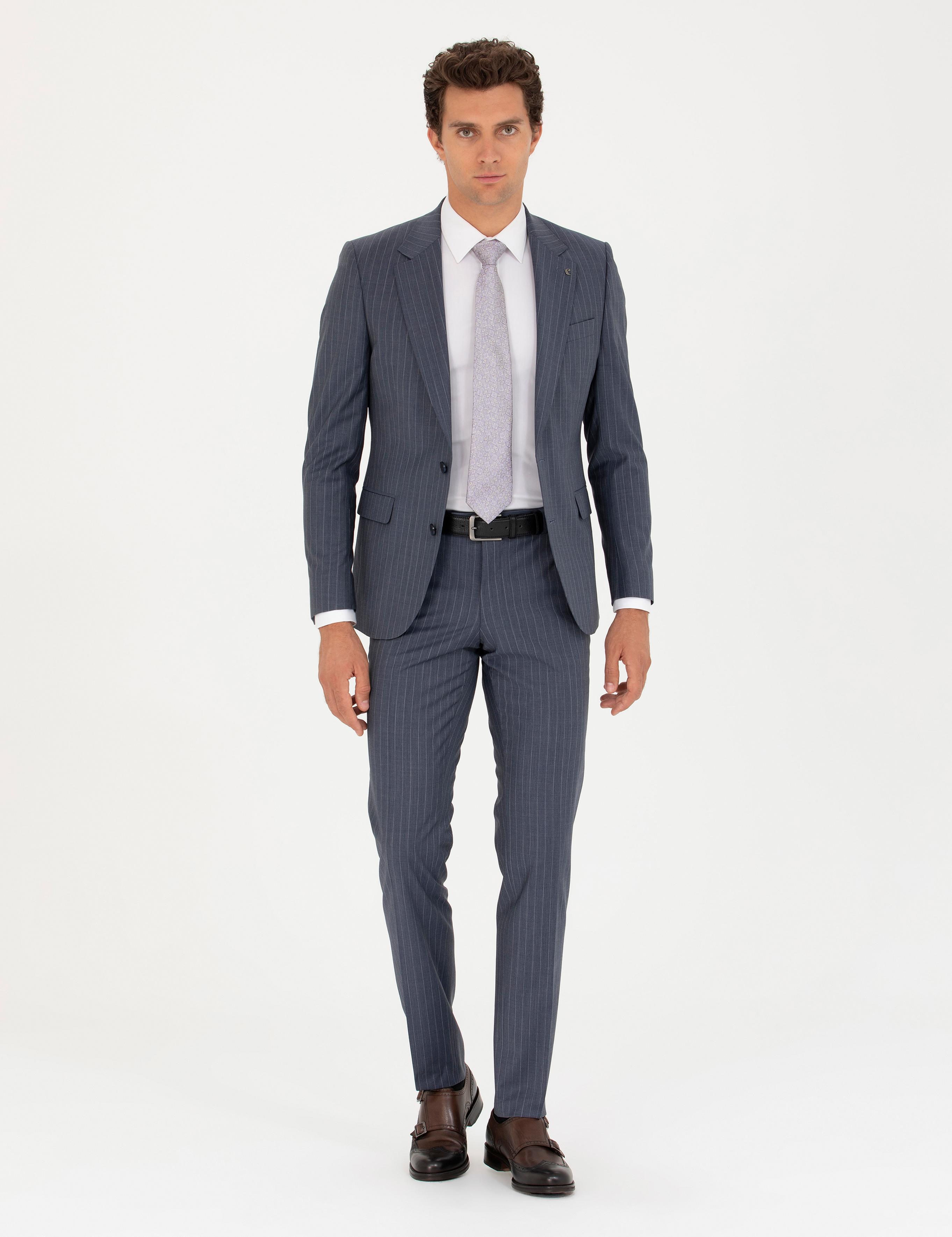 İndigo Slim Fit Takım Elbise - 50265092038