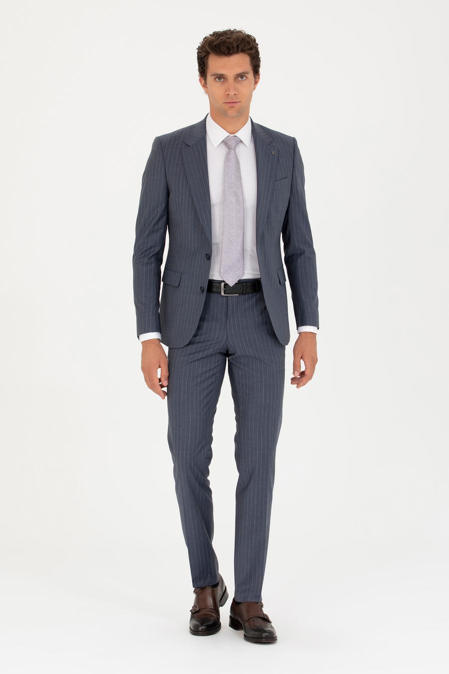 İndigo Slim Fit Takım Elbise - 50265092038