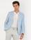Açık Mavi Slim Fit %100 Keten Ceket