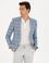 Mavi Slim Fit Keten Karışımlı Ceket