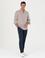 Lacivert Slim Fit Keten Karışımlı Pantolon