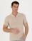 Bej Slim Fit Polo Yaka Triko T-Shirt