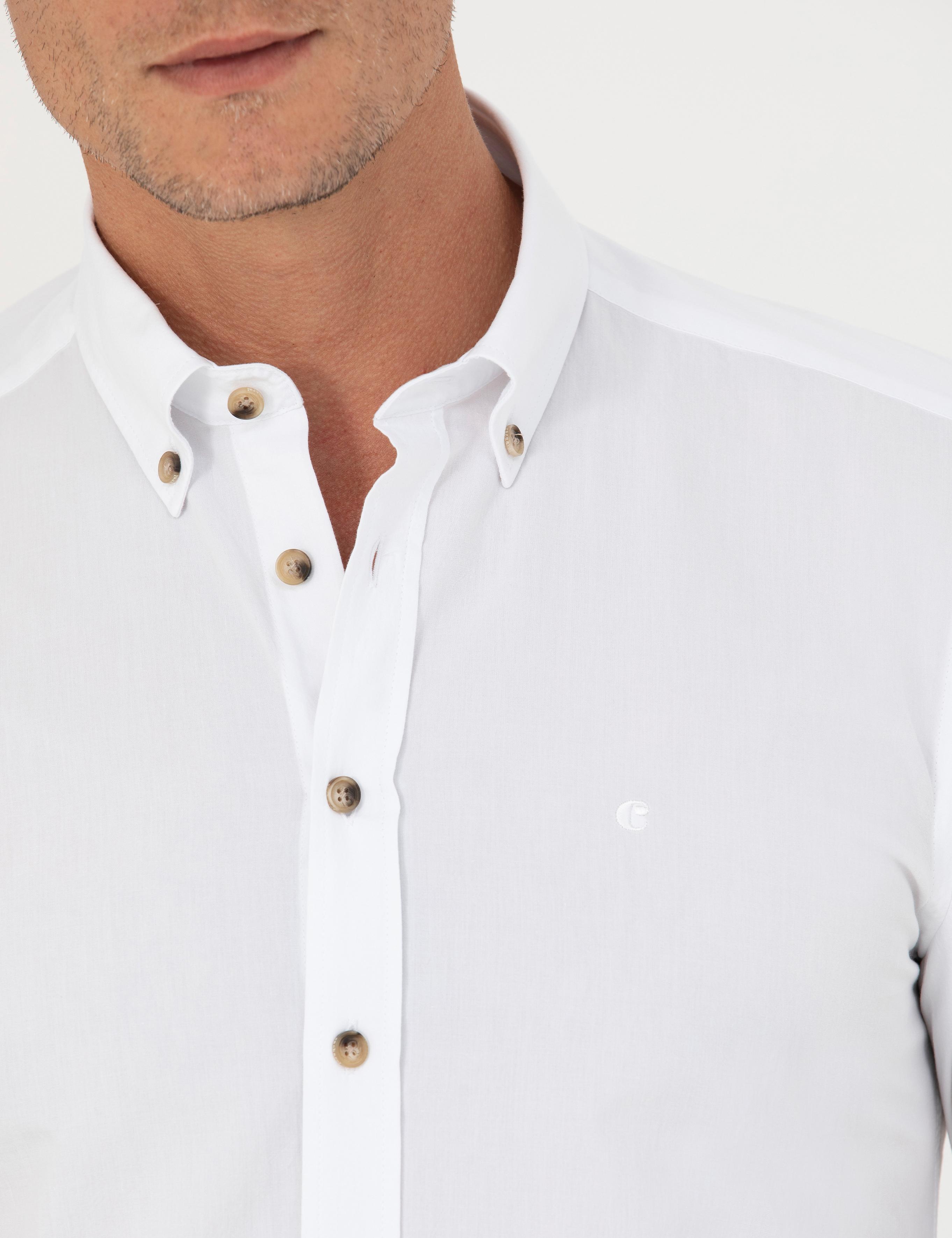 Beyaz Slim Fit Uzun Kollu Gömlek - 50265476134