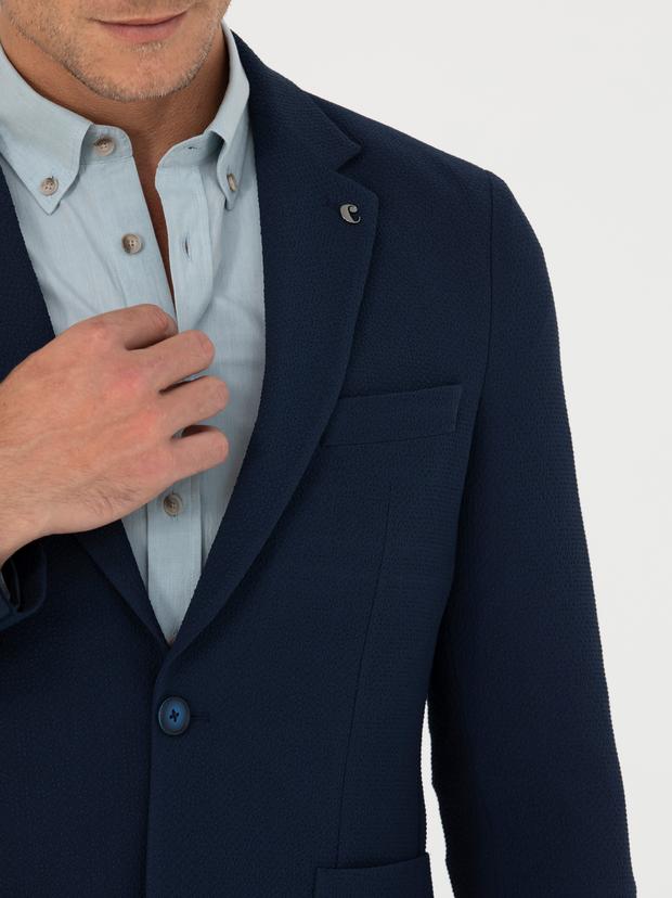 Lacivert Slim Fit Ceket
