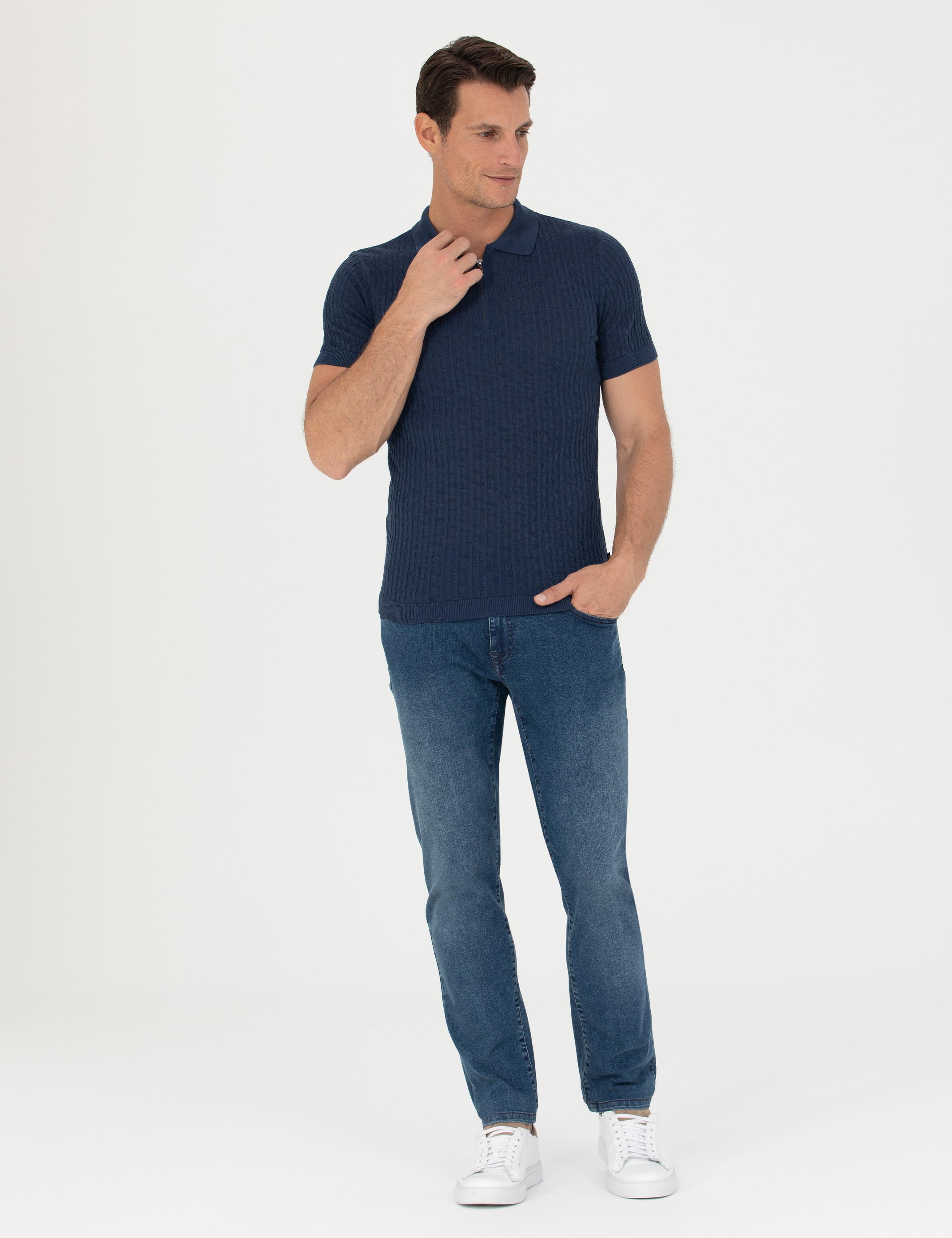 İndigo Slim Fit Polo Yaka Triko T-Shirt - 50265894068