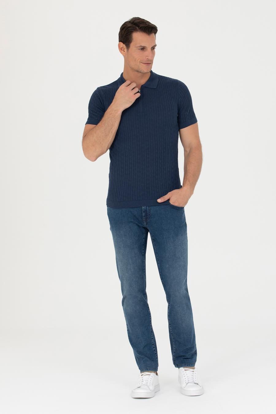 İndigo Slim Fit Polo Yaka Triko T-Shirt - 50265894068