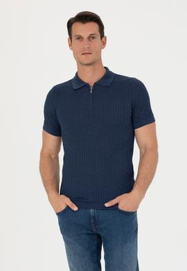 İndigo Slim Fit Polo Yaka Triko T-Shirt