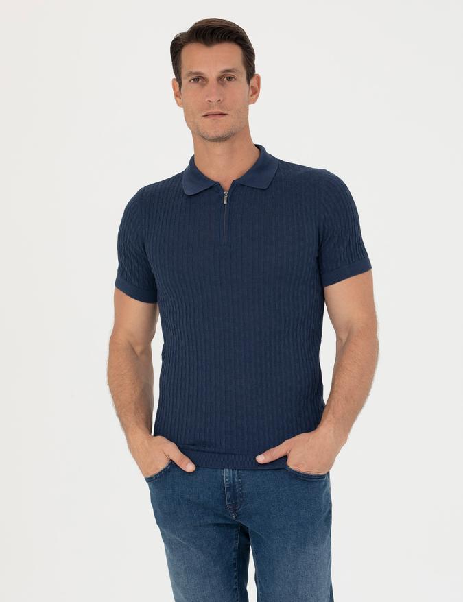 İndigo Slim Fit Polo Yaka Triko T-Shirt