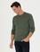 Haki Slim Fit Bisiklet Yaka Triko Kazak